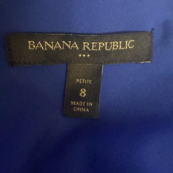 Banana Republic Knee Length Dress with Cutouts Spaghetti Straps Blue Sz 8P EUC - Picture 5 of 5
